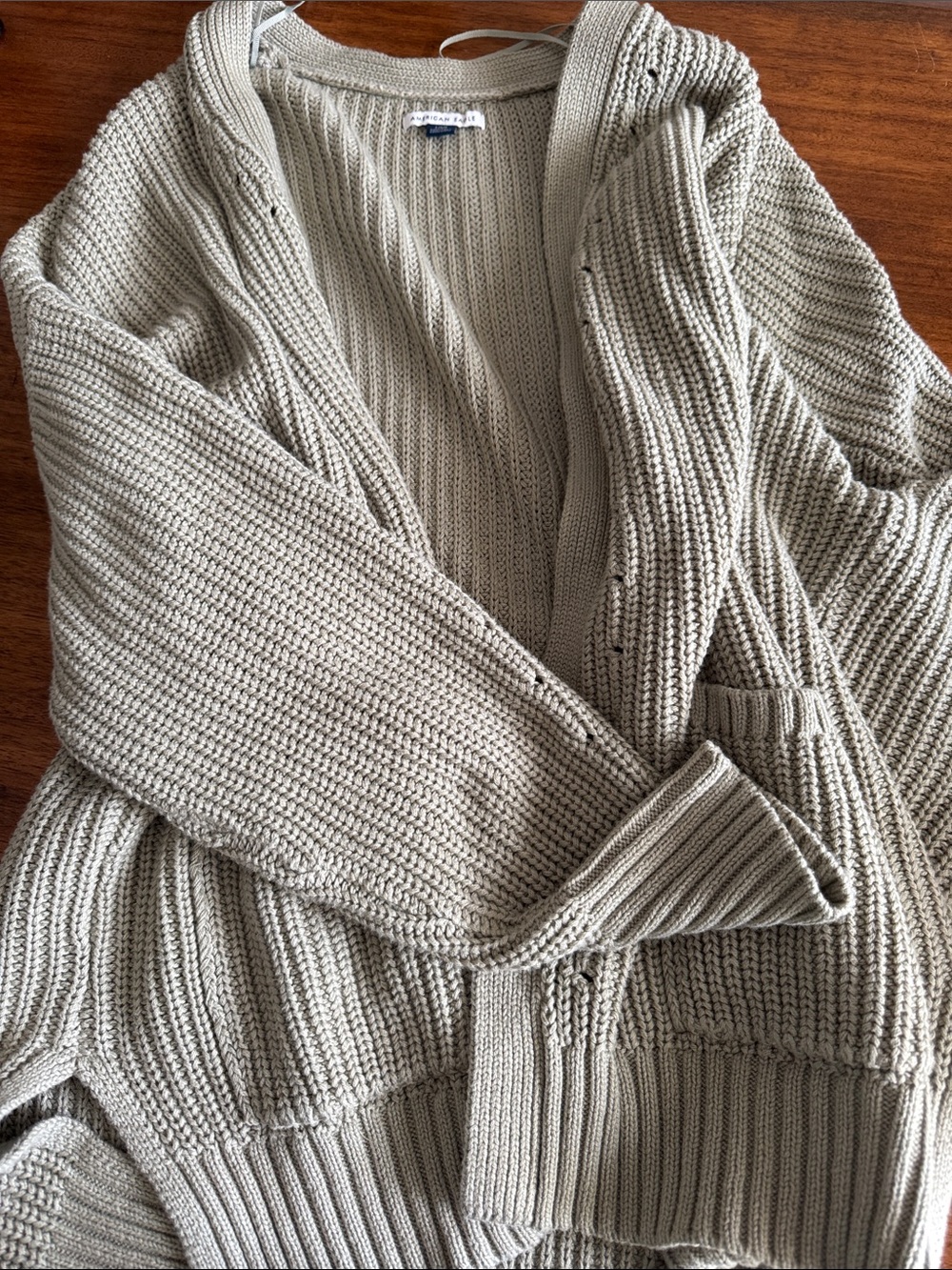 Chunky Open-Front Cardigan Sweater